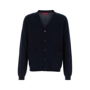 GUCCI Men's V-Neck Button-Front Knit Cardigan Men BLUE Sweaters & Cardigans